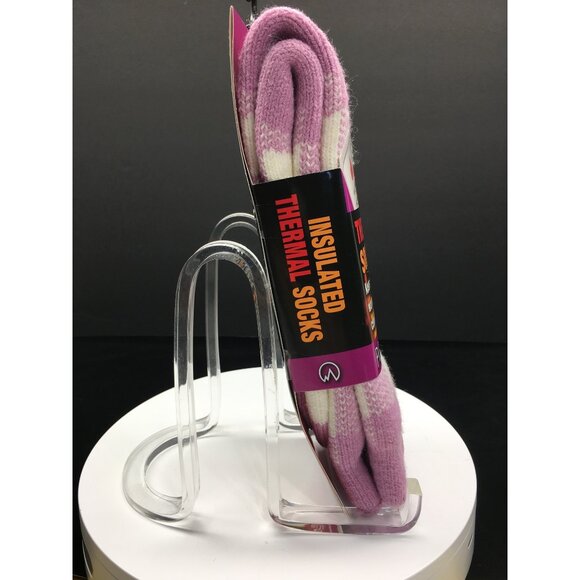 Polar Extreme Thermal Socks Insulated Women's Size 5-9 Pink White - NEW - Picture 11 of 14